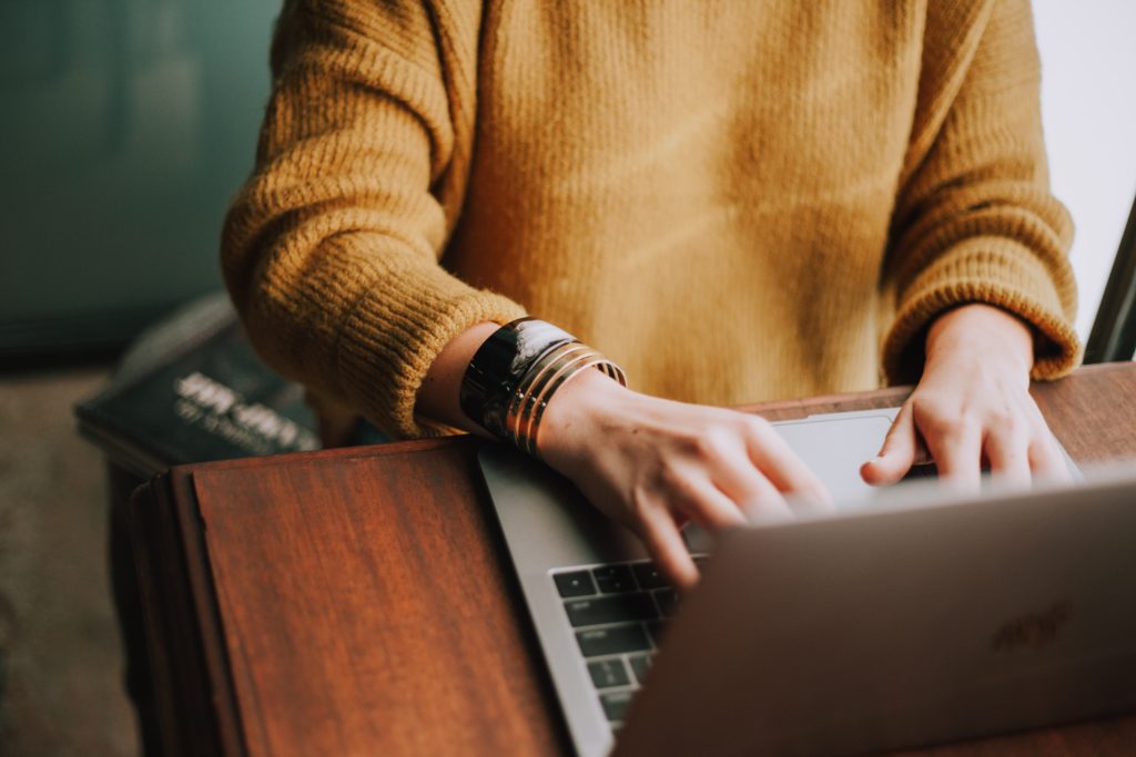 Image of employee working from home